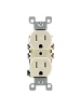 Leviton 5320-ST 15 Amp, 125 Volt, Duplex Receptacle, Residential Grade, Self-Grounding, Light Almond Leviton 5320-ST 15 Amp, 125 Volt, Duplex Receptacle, Residential Grade, Self-Grounding, Light Almond
